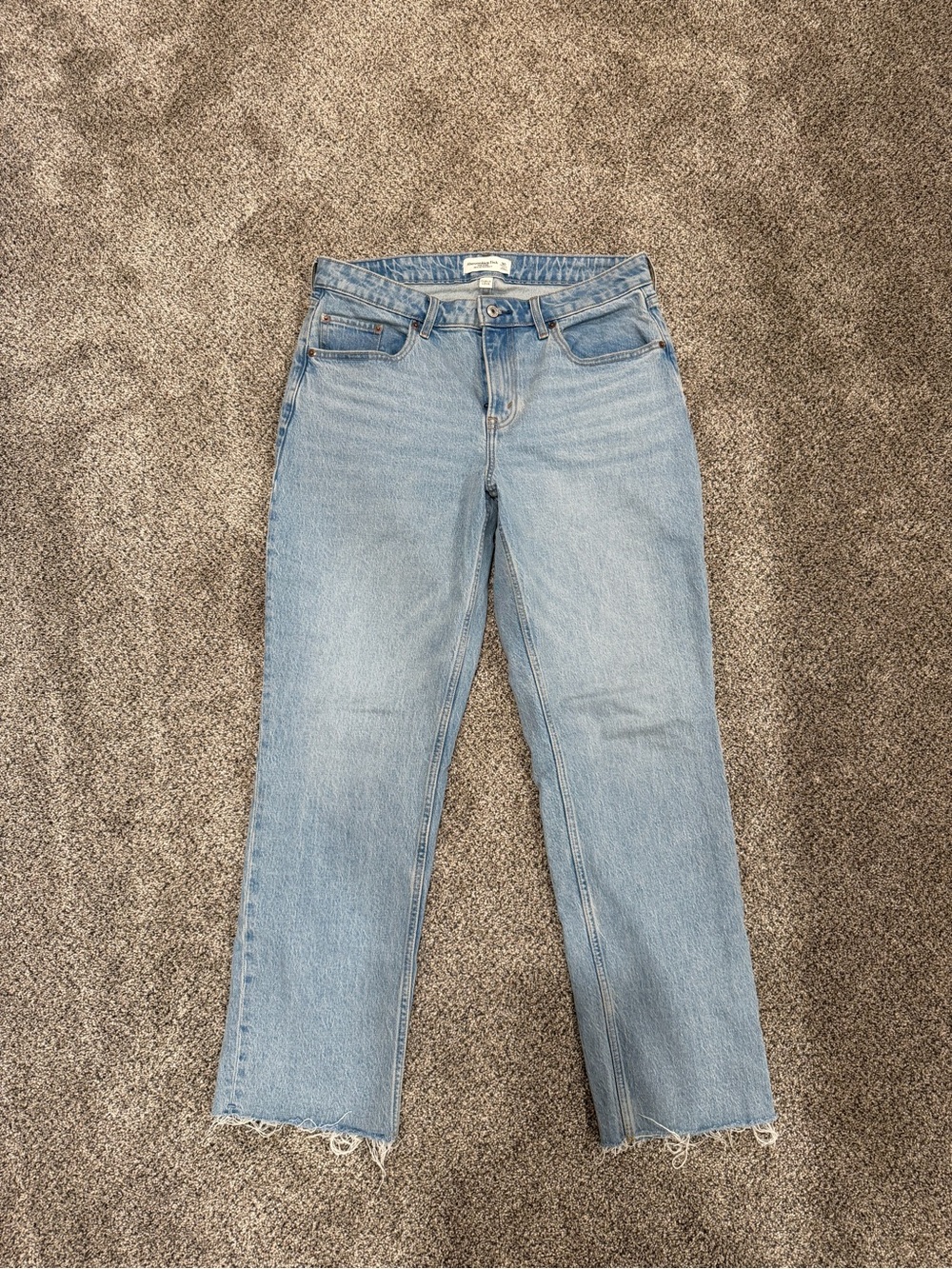 Abercrombie & Fitch Light Wash Straight-Leg Jeans